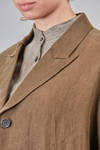 giacca ampia, al fianco, in chevron sovratinto di lino - ZIGGY CHEN 