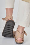 NEPAL sandal in soft cowhide leather woven bands - TRIPPEN 